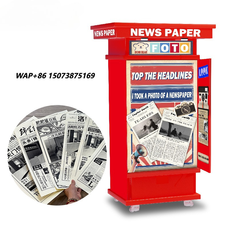 Photo Booth Machine - Zelfbedieningsfotocabine met directe print, foto-automaat, printer,