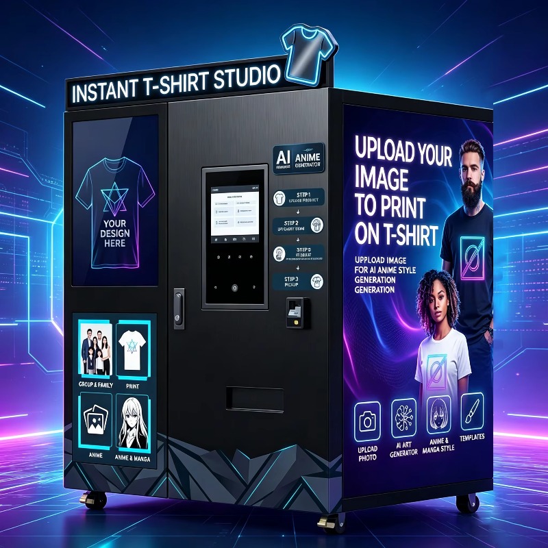 Arcade Ticket Machine - AI Intelligente Kledingverkoopautomaat met Elektronisch Touchscreen