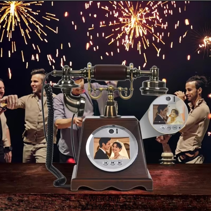 Photo Booth Machine - Nieuwe aanwinst walnoot antieke telefoon video